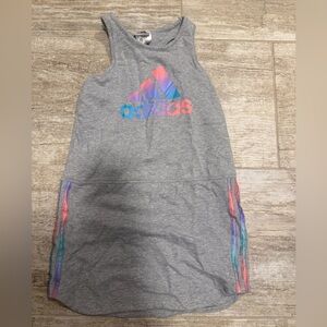 Adidas Heather Gray Dress with Colorful Logo